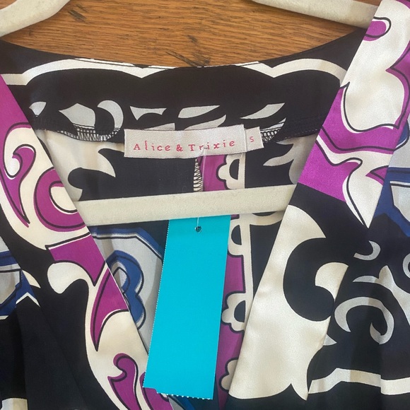 Alice & Trixie v-neck silk dress - size s - Picture 4 of 8